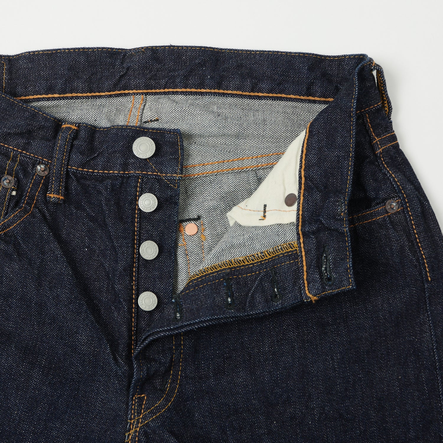 Full Count 1103W 13.7oz Clean Straight Jeans - One Wash Denim Pants for Men | Perfect for Casual Wear & Everyday Outfits
