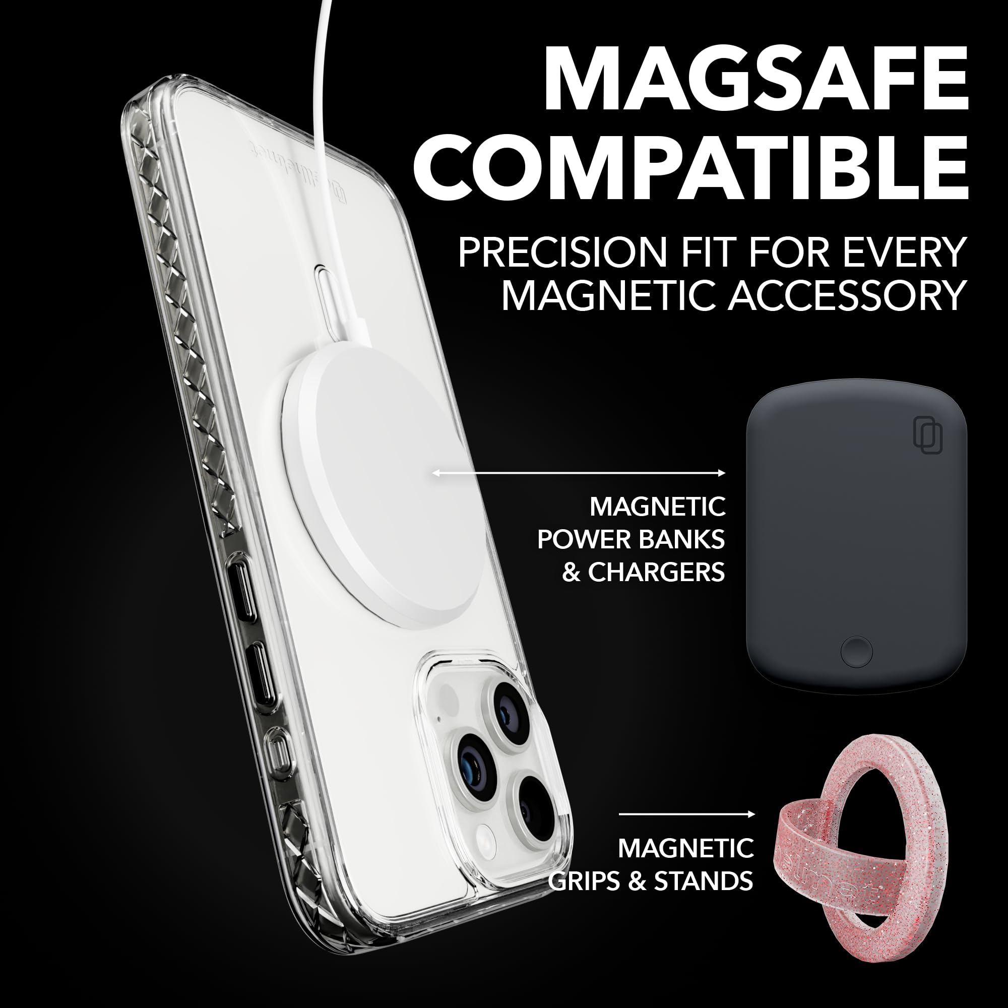 Cellhelmet Magnitude Case for iPhone 15 Pro Max - MagSafe Compatible, Military Drop Test Certified, Shockproof & Durable Mossy Oak Design - Crystal Clear Protection for Outdoor Adventures, Hunting & Daily Use