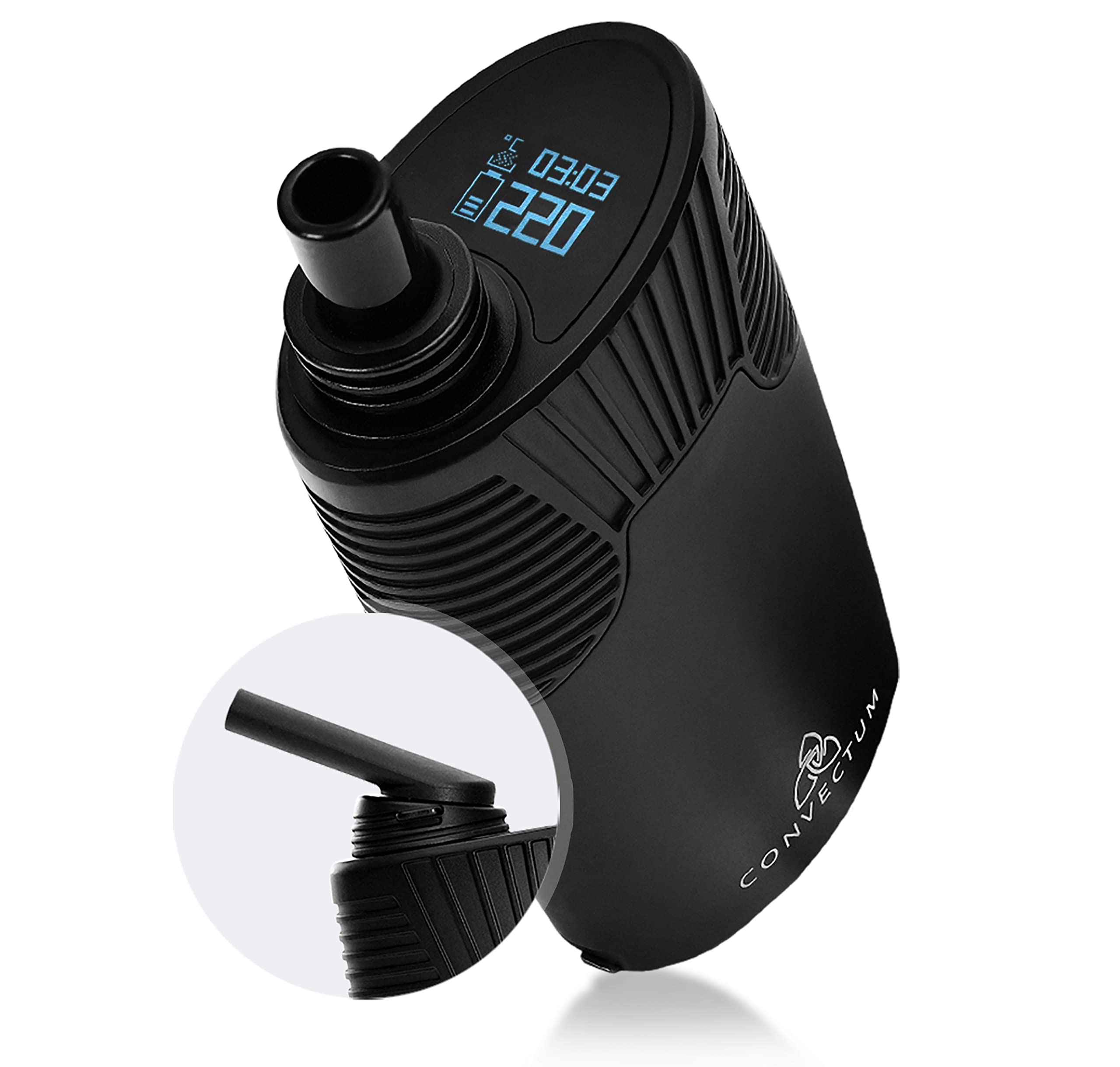 HIZEN Convection Vaporizer - USB C Herbal Vaporizer with 2 Mouthpieces, Replaceable 18650 LG Battery & Auto Timer - Perfect for Dry Herb Aromatherapy & Portable Vaping On-The-Go