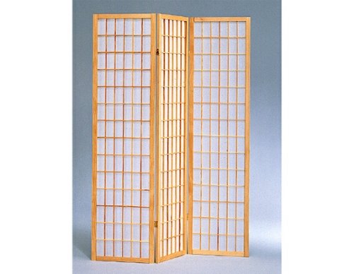 Handcrafted 3-Panel Natural Wood Shoji Screen Room Divider - Traditional Japanese Style for Home, Office & Meditation Spaces - Perfect for Privacy, Decor & Space Partitioning