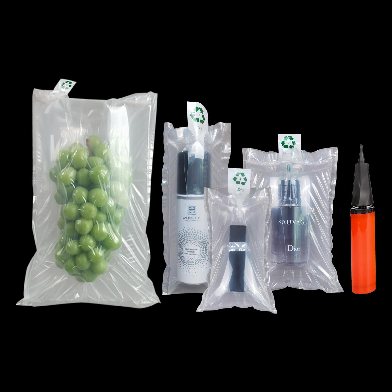 50 Pack 10x12 Inch Air Bubble Cushioning Bags for Shipping - Protective Void Fill Packaging with Free Air Pump - Ideal for Ecommerce, Fragile Items & Moving Supplies