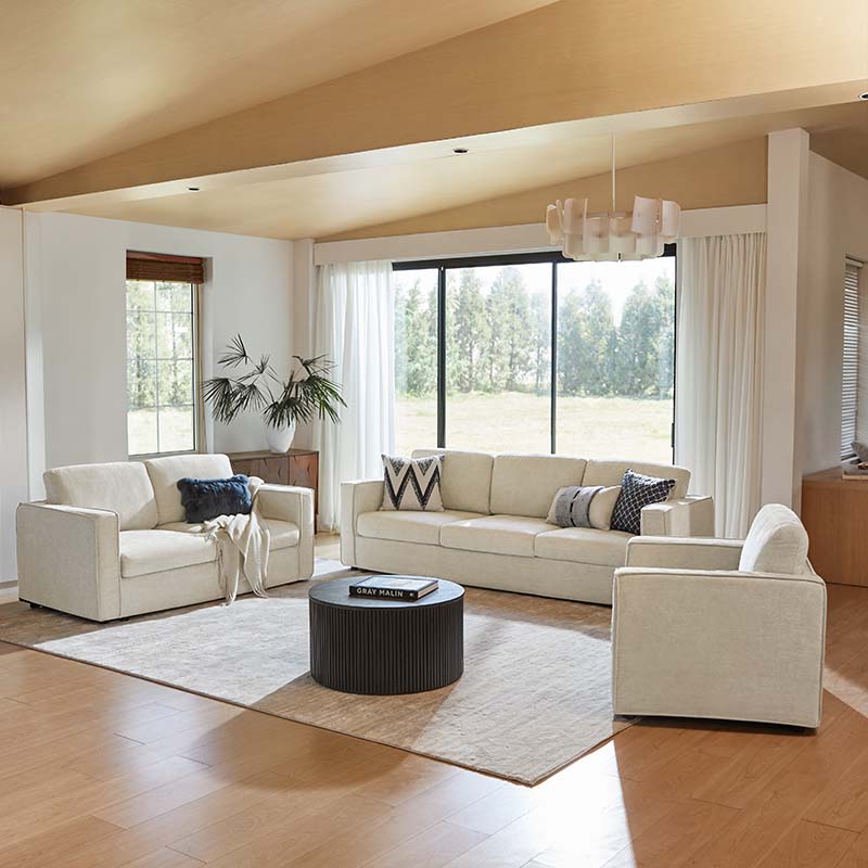 Dilcia 3-Piece Slipcovered Sofa Set - Modern Living Room Furniture with Removable Covers for Easy Cleaning | Perfect for Small Spaces, Apartments & Cozy Home Decor