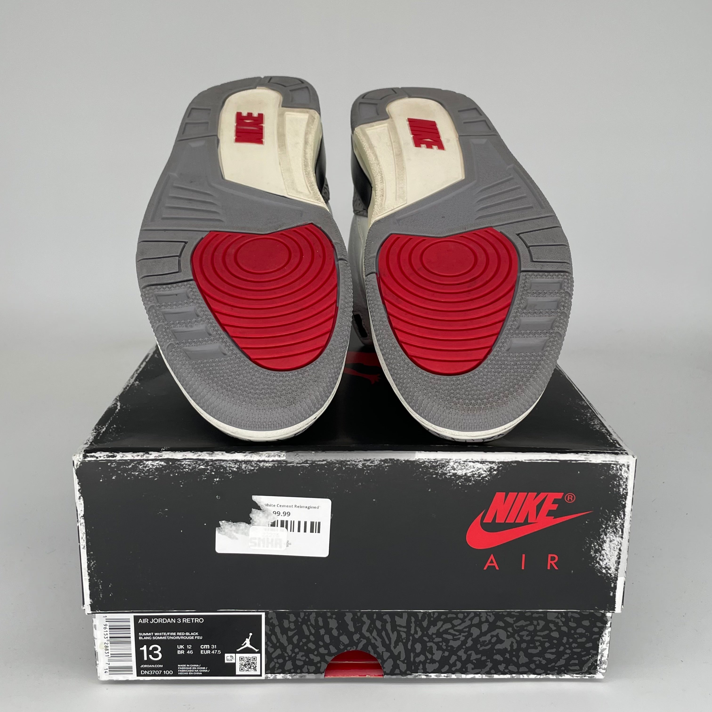 Original Air Jordan 3 White Cement Reimagined Men's Basketball Shoes - Size 13 (DN3707-100) | Retro Sneakers for Streetwear & Casual Outfits