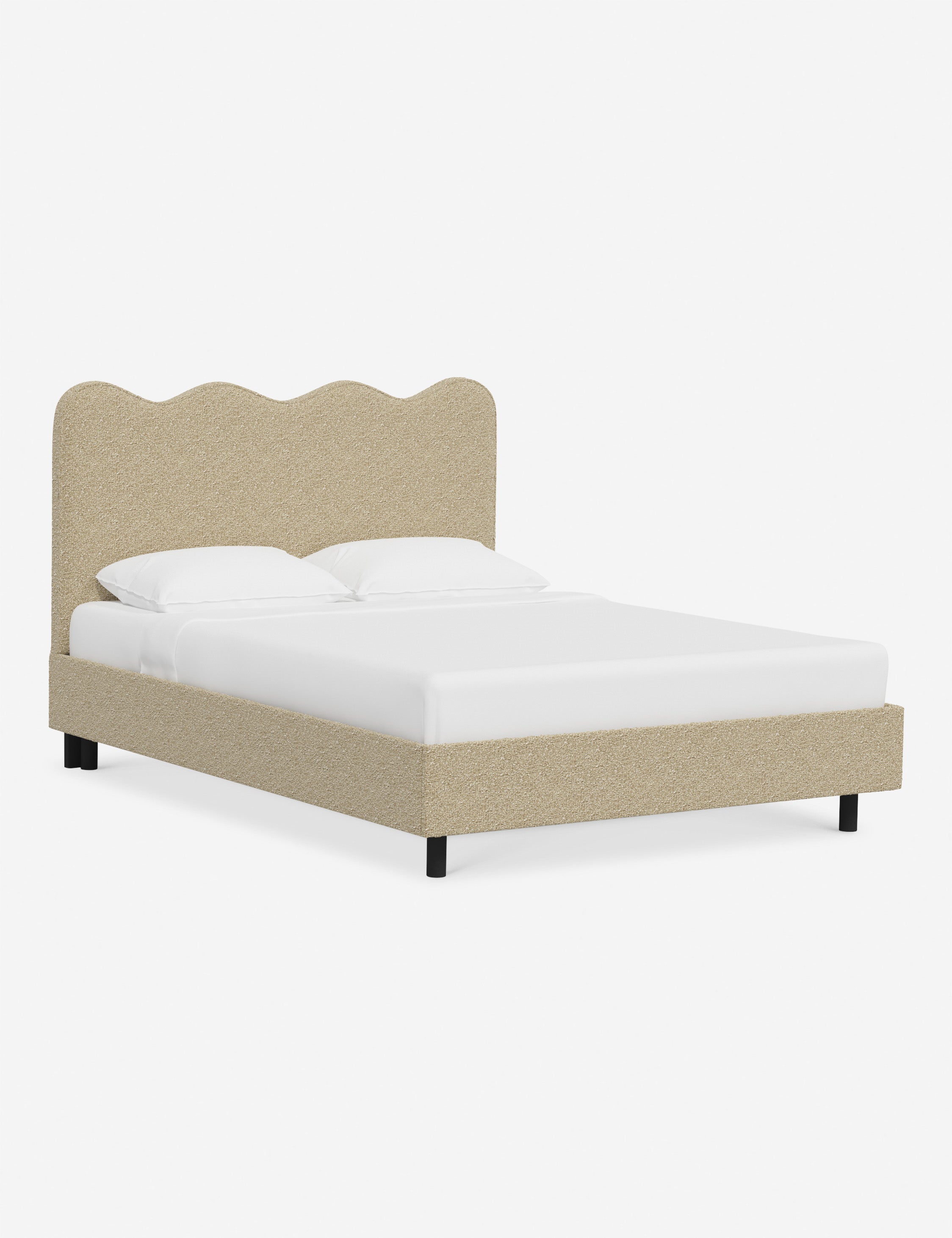 Modern Clementine Platform Bed Frame - Queen Size, Wooden Slat Support, Sturdy & Minimalist Design - Perfect for Bedrooms, Guest Rooms & Small Spaces