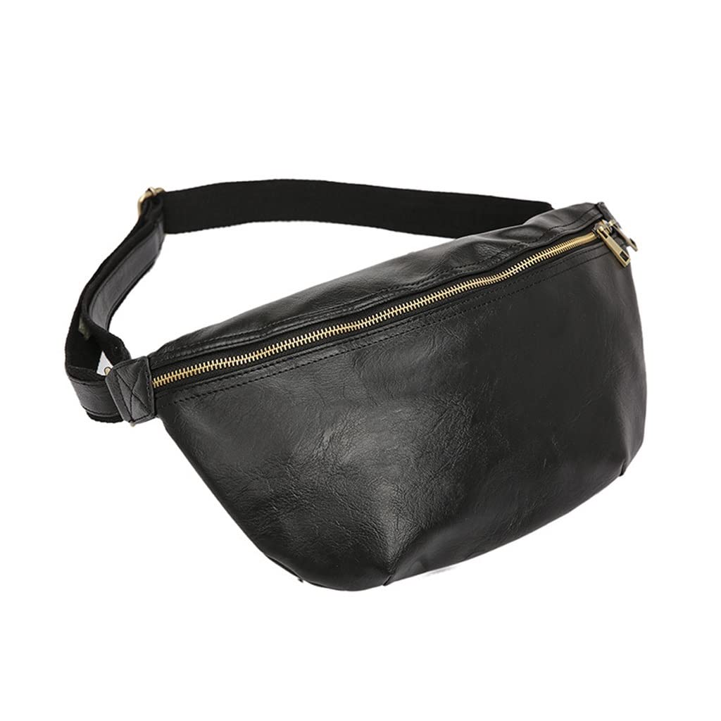 Vintage Men's Waist Bag - Large Capacity Messenger Banana Pack, Hip Belt Bum Pack for Travel, Gym & Outdoor Activities (One Size, Color A) - Perfect for Hiking, Concerts & Daily Commute