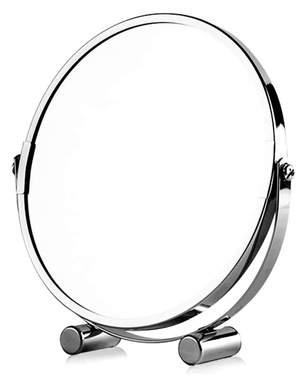 Viinice 3X Magnifying Makeup Mirror - Free Standing Swivel Vanity Mirror with Double-Sided Design, Chromed Metal Base for Bathroom & Dressing Table | Perfect for Makeup Application, Shaving, Skincare & Eyebrow Grooming