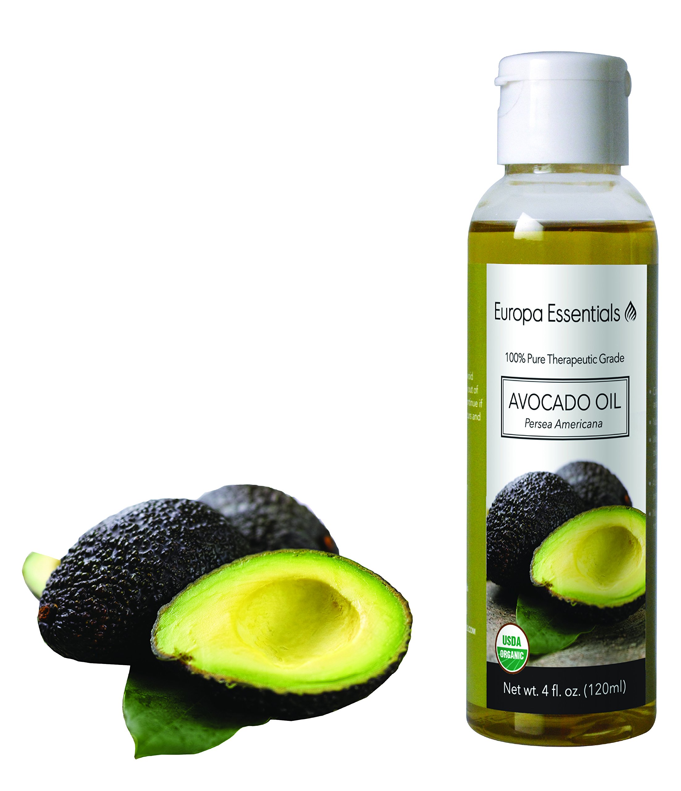 5-Pack 100% Organic Carrier Oils Gift Set - Avocado, Castor, Coconut, Grapeseed & Jojoba Oil (4oz Each) for Skin, Hair & Nail Care - Perfect for Massage, Aromatherapy & DIY Beauty Products