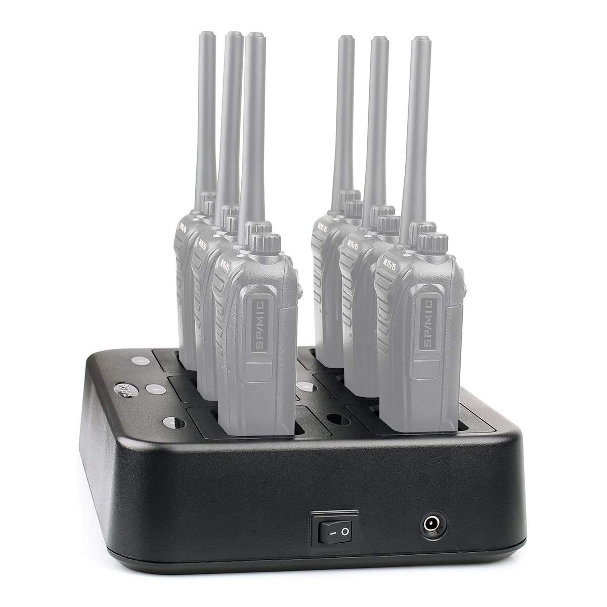 Retevis RT27 Walkie Talkie 6-Unit Rapid Charging Station - Multi-Charger for RT27/RT27V Two Way Radios & Batteries (1 Pack) - Perfect for Outdoor Adventures, Construction Sites & Emergency Communication