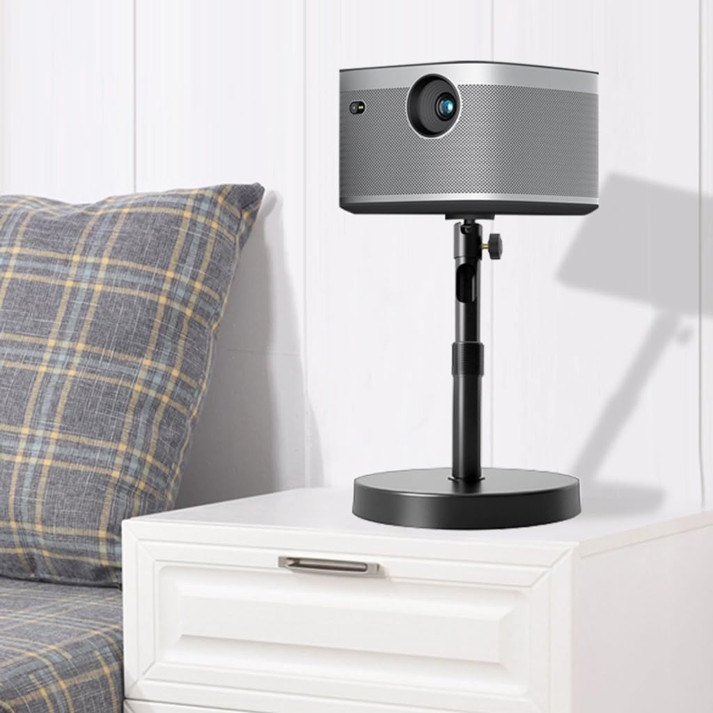 Heavy-Duty Projector Stand & Bracket - Adjustable Desktop & Bedside Lifting Shelf for Projectors | No Drilling Required | Compact Size (Black) | Perfect for Home Theater, Office Presentations & Outdoor Movie Nights