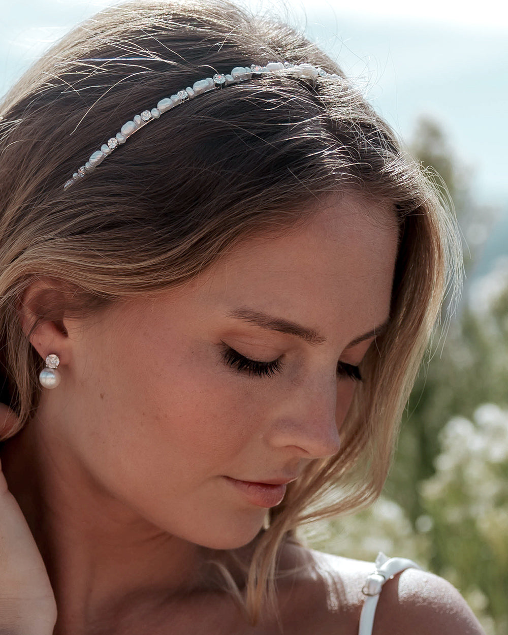 Kyler Pearl Headband for Women - Elegant Crystal Hair Accessories for Weddings, Parties & Special Occasions