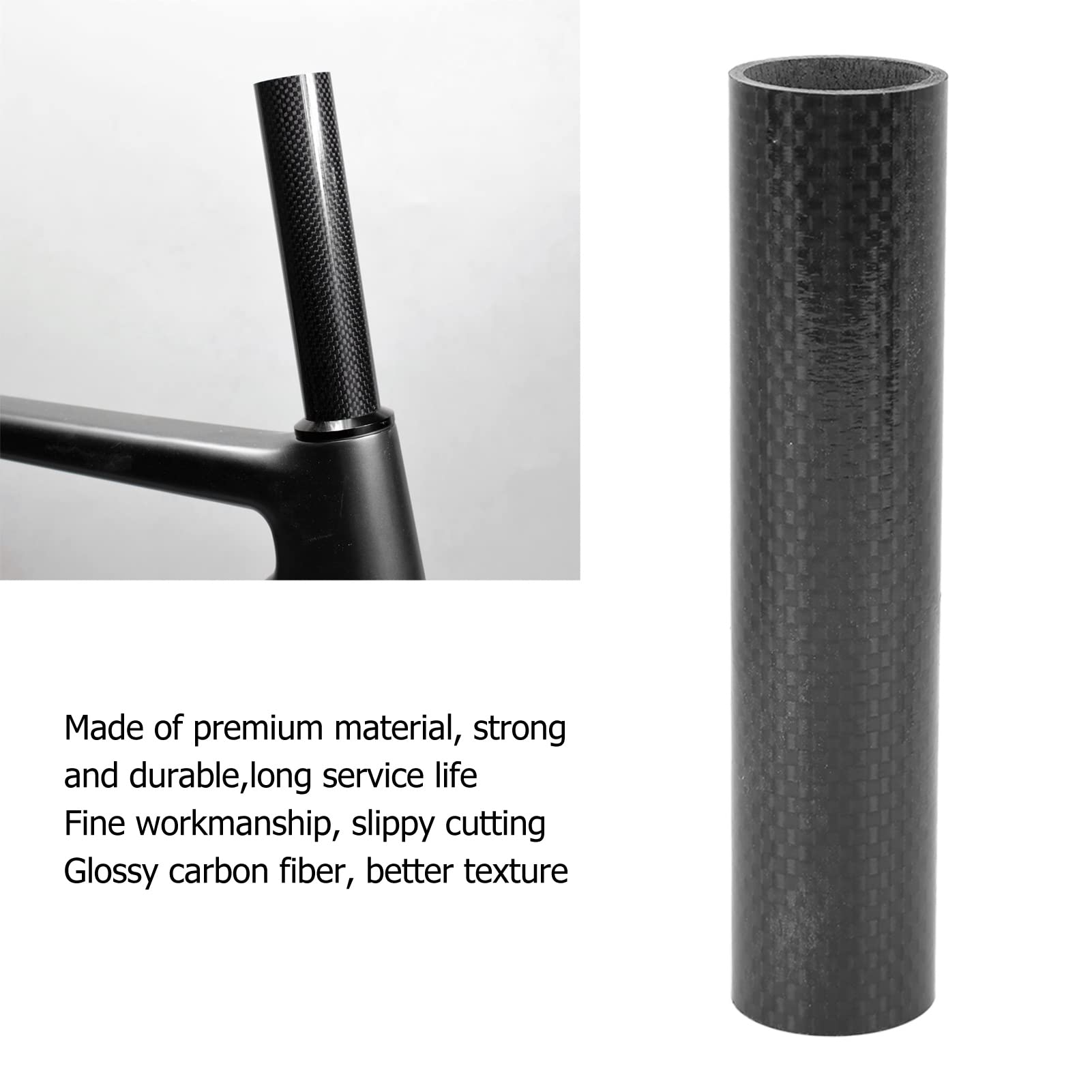 VBESTLIFE Carbon Fiber Headset Spacer - 15cm x 28.6mm Front Fork Washer for Road Bikes | Lightweight & Durable Bike Stem Spacer for Enhanced Cycling Performance | Perfect for Road Bike Maintenance & Upgrades