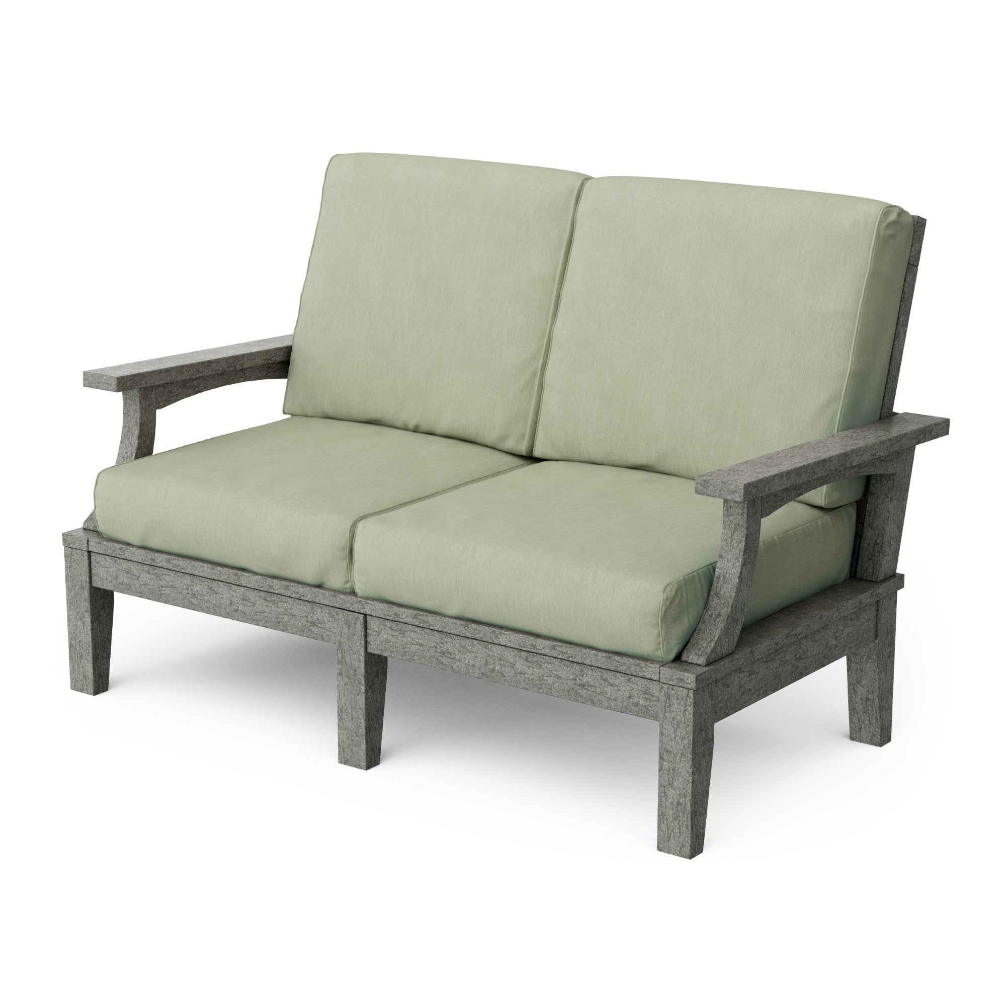 Heritage Deep Seating Love Seat Cushioned Sofa - Outdoor Patio Furniture for Garden, Poolside & Backyard Relaxation
