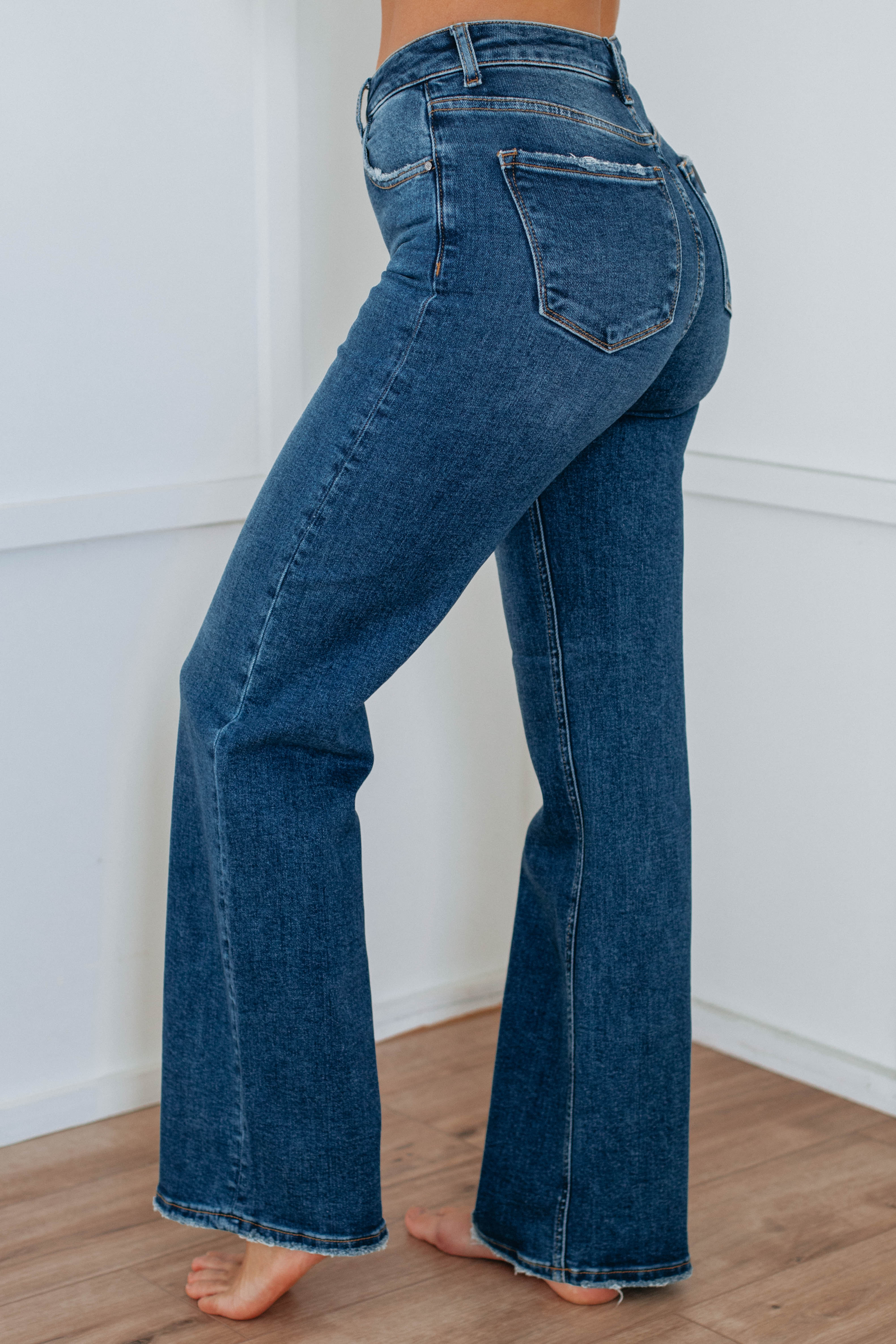Jenea Risen Jeans for Women - Dark Wash Denim Pants, High Waist Slim Fit Stretch Skinny Jeans | Perfect for Casual Wear, Office Outfits & Night Out