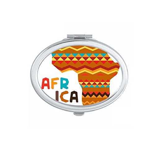 DIYthinker Africa Map Design Portable Folding Makeup Mirror - Double-Sided Handheld Compact Mirror for Travel, Home, and Vanity Use