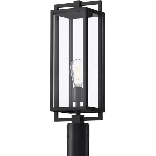 Kichler Goson 20 Inch Black Outdoor Post Light with Clear Glass - Perfect for Porch, Garden, and Pathway Lighting