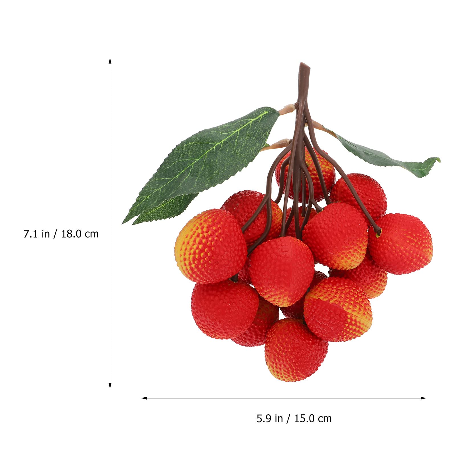 LUOZZY Artificial Lychee Fruit - Realistic Fake Plastic Litchi Decor for Home Display, Table Centerpiece, Wedding Decorations, and Photography Props