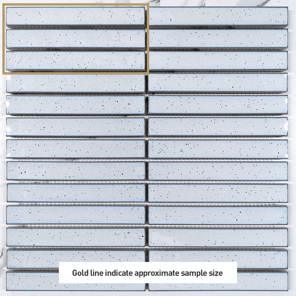 Premium Glossy White Bamboo Kit Kat Tile 20x145mm - Perfect for Kitchen Backsplash, Bathroom Walls & Modern Interior Design