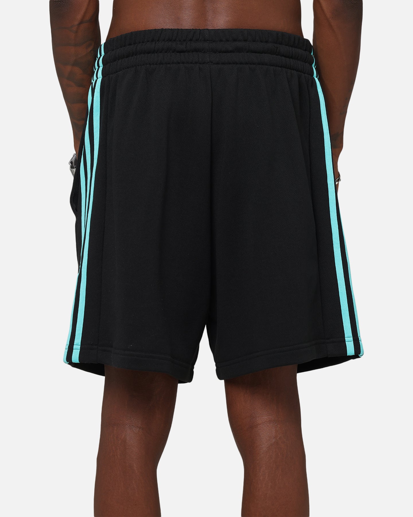 Adidas x Mercedes AMG Petronas Formula One F1 DNA Shorts for Men - Black & White Athletic Running Shorts for Gym, Workout & Casual Wear