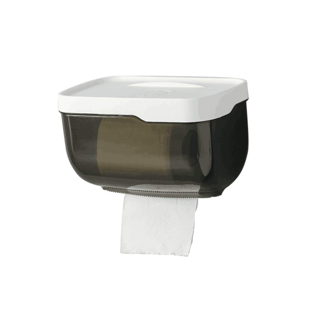 Waterproof Wall Mounted Toilet Paper Holder with Phone Rack & Paper Towel Box - Space Saving Bathroom Storage Shelf for Phones, Tissues & Essentials - Perfect for Small Bathrooms, RVs & Apartments