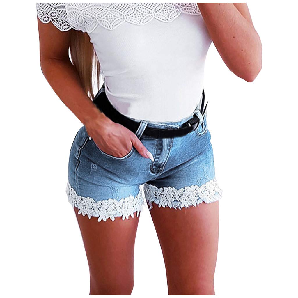 MASZONE Y2K Fashion Women's High Waisted Ripped Denim Shorts with Frayed Raw Hem - Trendy Summer Distressed Jeans Shorts for Casual Outfits, Streetwear & Beach Style