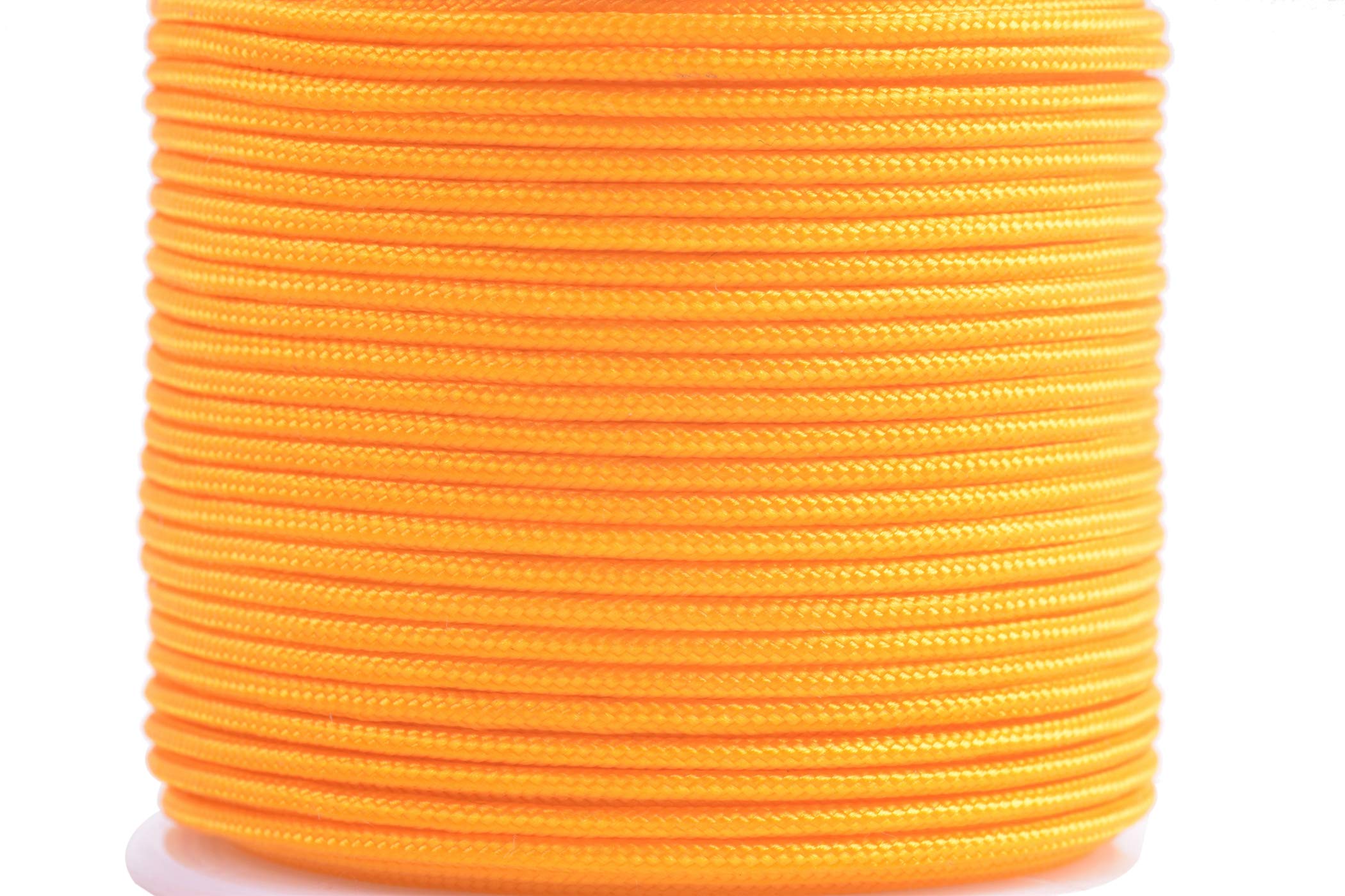 KONMAY 1 Roll 150yd Braided 1.5mm Nylon Shamballa Macramé Cord - Beading String & Lift Shade Rope in Golden 523 - Perfect for Jewelry Making, DIY Crafts, and Window Treatment Projects