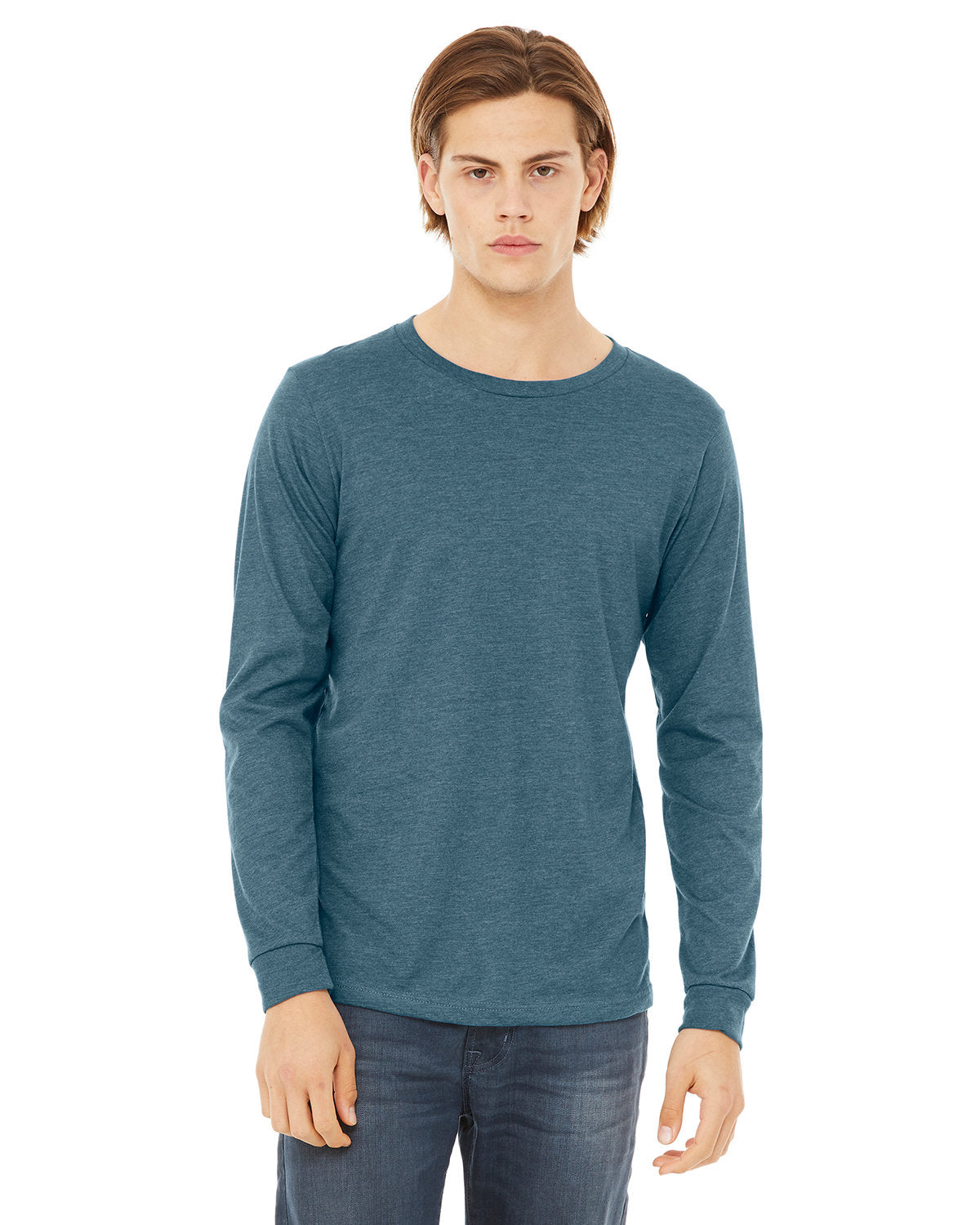 Bella + Canvas 3501CVC Unisex CVC Jersey Long Sleeve T-Shirt - Soft Cotton Blend Crewneck Tee for Men & Women - Perfect for Casual Wear, Layering, and Workout Comfort
