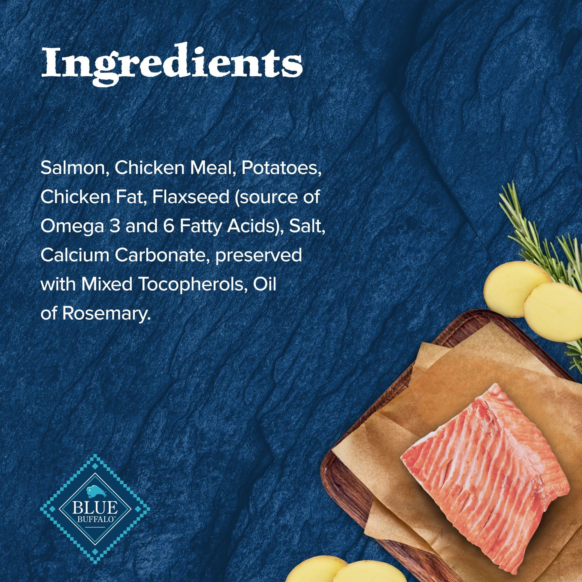 Blue Buffalo Wilderness Trail Treats Crunchy Grain-Free Dog Biscuits - High Protein Natural Salmon Recipe Dog Treats (24oz Bag) - Perfect for Training, Rewards & Outdoor Adventures