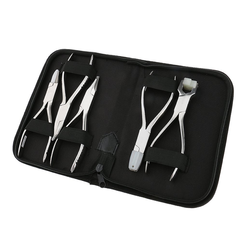 Backbayia 5-Piece Steel Eyeglass Repair Kit with Nose Pads & Screws - Durable DIY Glasses Fixing Tools for Broken Frames, Loose Hinges - Perfect for Home, Office, Travel Emergency Eyewear Repairs