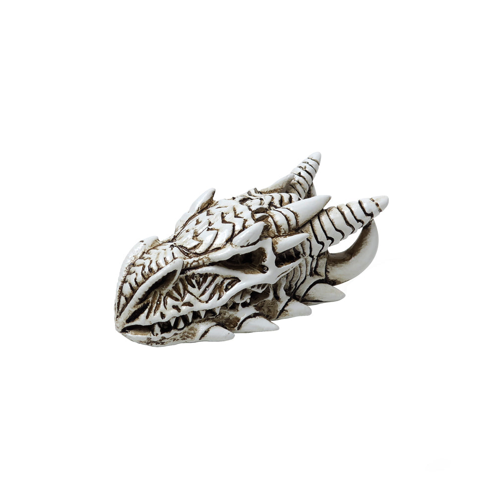 Handcrafted Dragon Skull Statue - Gothic Home Decor, Fantasy Collectible & D&D Tabletop Game Prop - Perfect for Halloween, Game Room, and Medieval Themed Parties