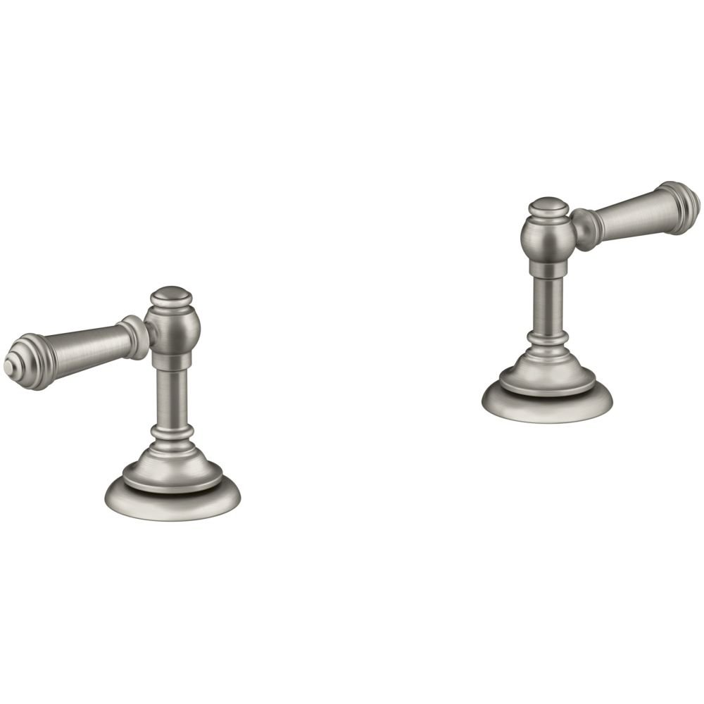 Kohler K-98068-4-BN Artifacts Single Hole Bathroom Sink Faucet Handles - Brushed Nickel Finish, No Spout Included | Perfect for Modern Bathroom Vanity Upgrades