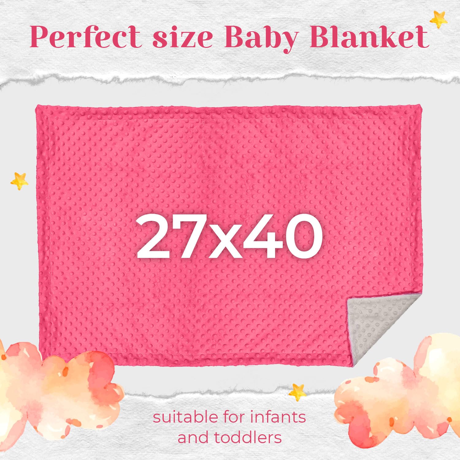 Personalized Baby Blanket for Girls - Custom Monogrammed Newborn Blanket with Name | Soft & Cozy Baby Girl Gift | Perfect for Nursery, Christening & Newborn Photography