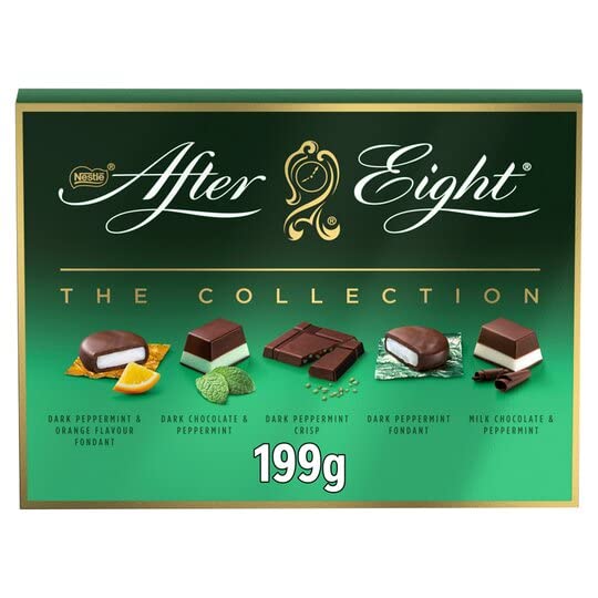 After Eight The Collection Box - 199g Dark Chocolate Mint Thins | Gourmet Dessert for Holidays, Parties & Gifting