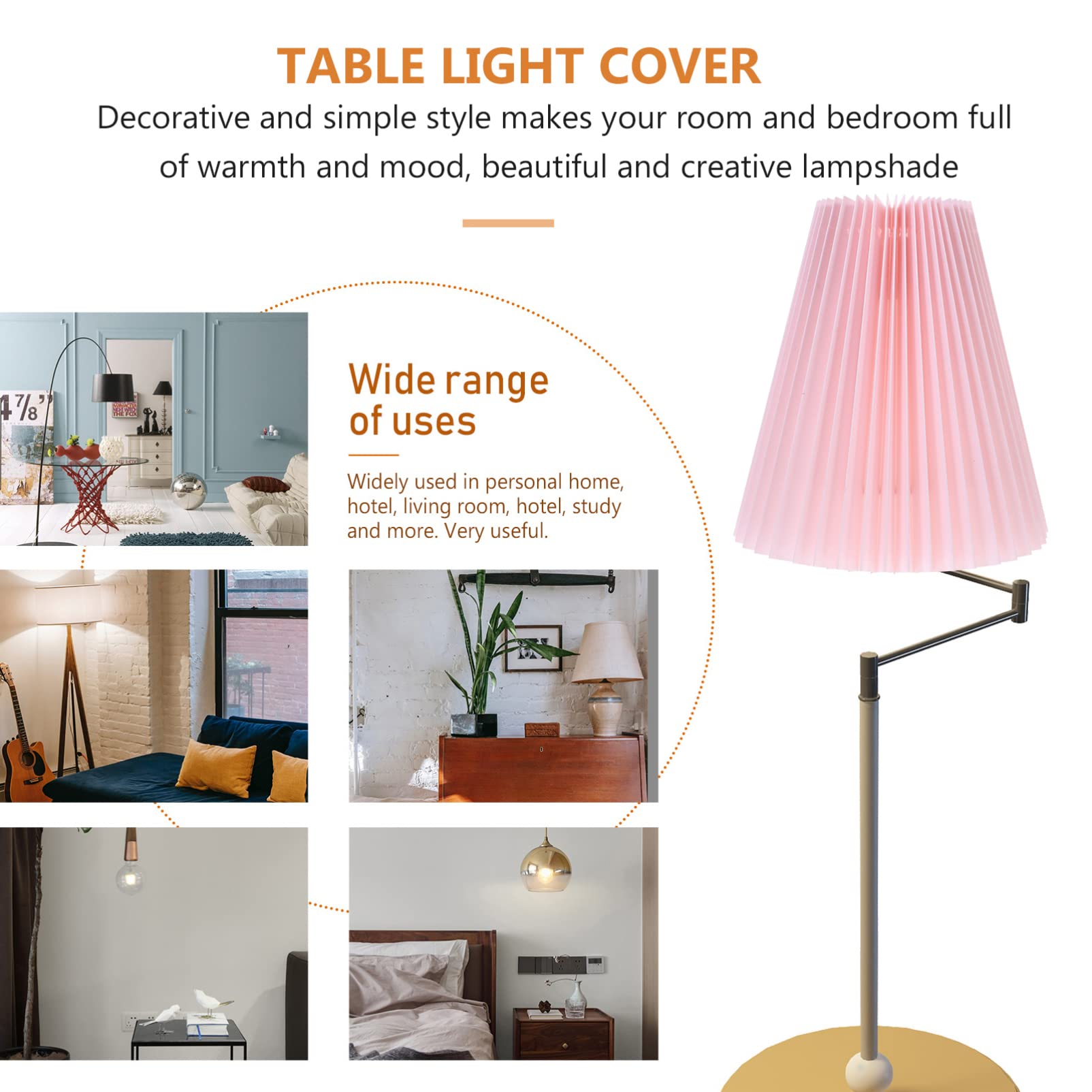 Pink Mushroom Pleated Lamp Shade - Handmade Fabric Lampshade for Bedside, Desk & Chandelier | Replacement Shade for Pendant Lights - Perfect for Nursery, Bedroom & Boho Home Decor