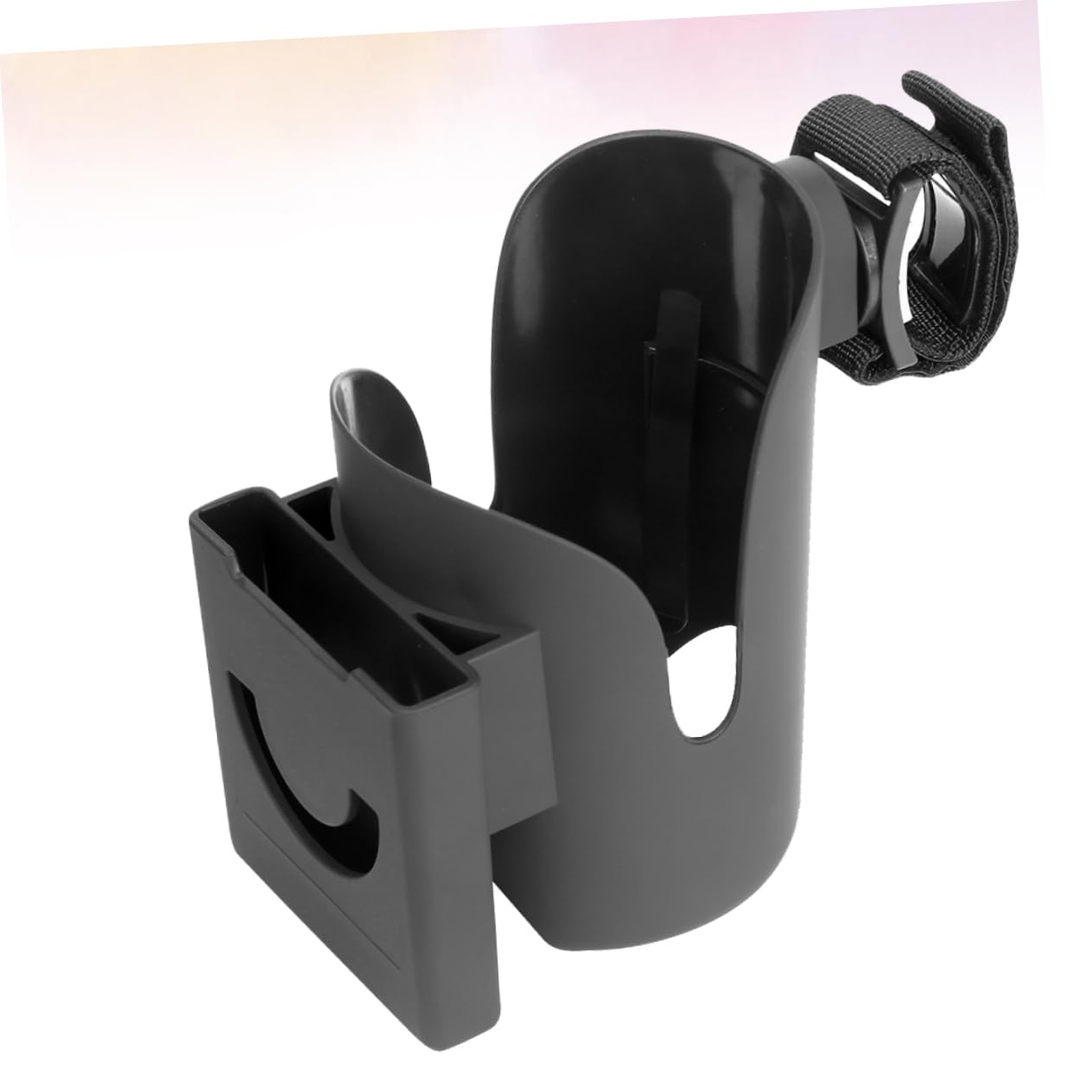 ERINGOGO Universal 2-in-1 Stroller Cup Holder & Phone Stand - Compatible with iPhone, Samsung, Most Smartphones - Perfect for Strollers, Shopping Carts, and Car Seats