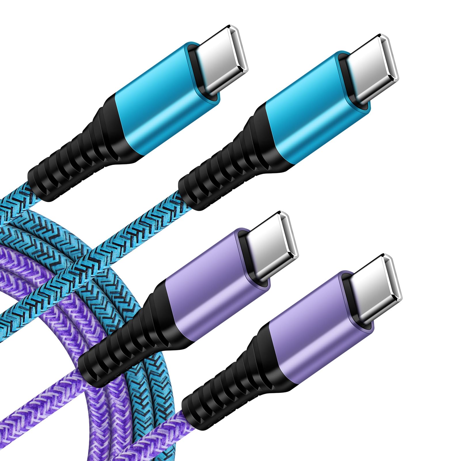 Fast Charging USB C to USB C Cable 10FT 2 Pack - Compatible with iPhone 16/16 Pro Max/16 Plus/16 Pro & iPhone 15 Series | Extra Long Durable Charger Cord for Home, Car & Travel
