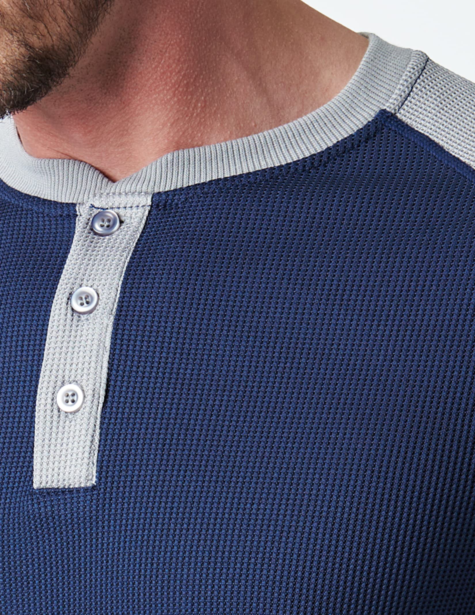 3 Pack Men's Waffle Henley Thermal Long Sleeve Shirts - Soft Breathable Casual Fitted Tops for Fall & Winter | Perfect for Layering, Outdoor Activities & Everyday Wear