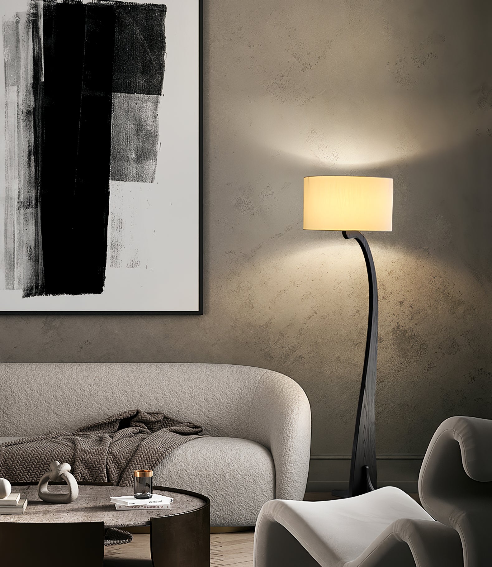 Modern Bow Curve Floor Lamp - Adjustable Arc Standing Light for Living Room, Bedroom & Office - Perfect for Reading, Decor & Ambient Lighting