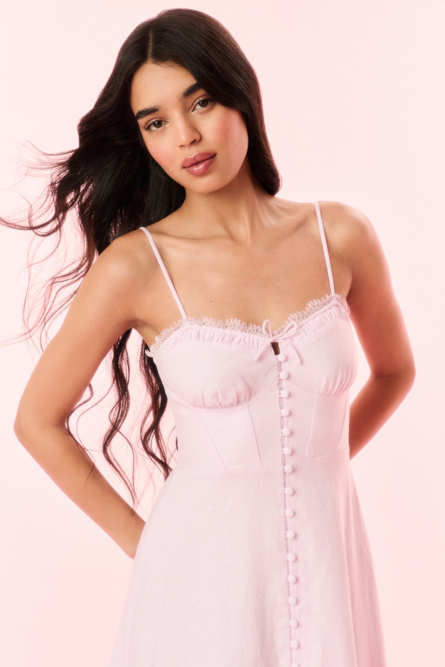 Linella Linen Midi Dress for Women - Breathable Summer Casual Dress with Pockets | Perfect for Beach, Vacation & Everyday Wear