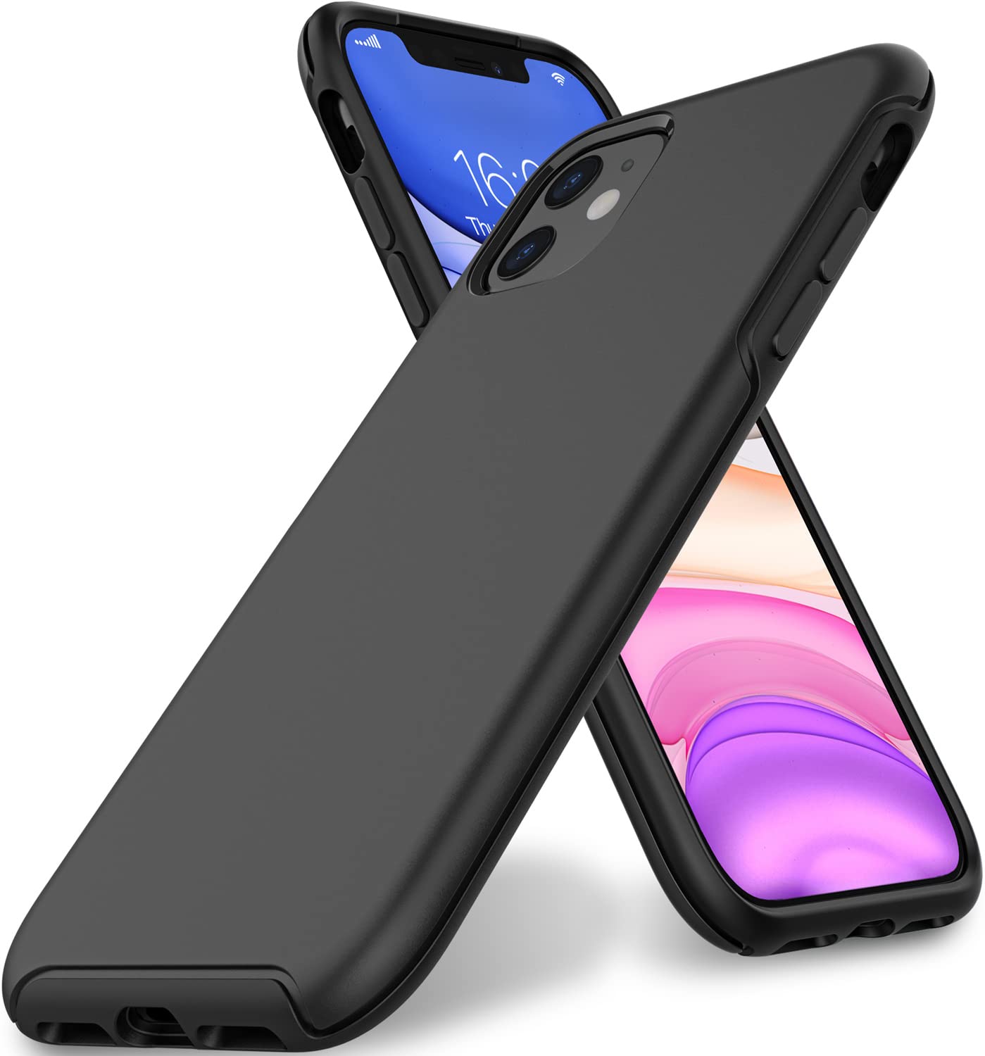 Dewfoam Shockproof & Drop-Proof Protective Case for iPhone 11 - Heavy Duty Bumper Cover with Anti-Scratch Design (Black) | Perfect for Outdoor Activities, Gym Workouts & Everyday Protection