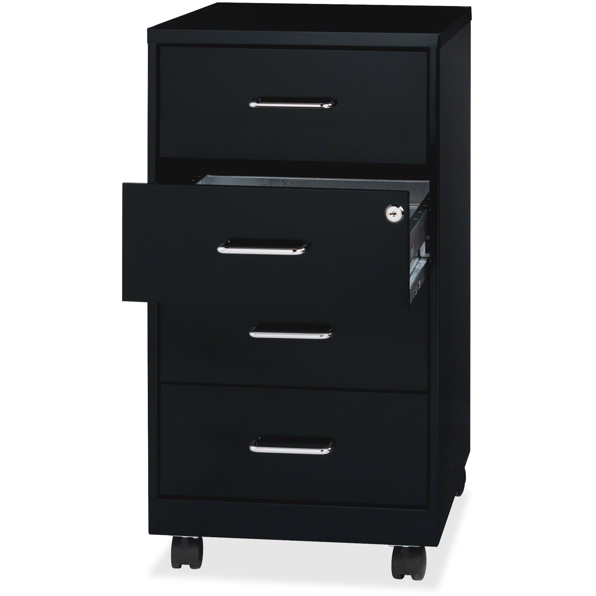 LYS 26.5-Inch Mobile Storage Cabinet with 4 Drawers - Rolling File Organizer for Office, Classroom, or Home Organization