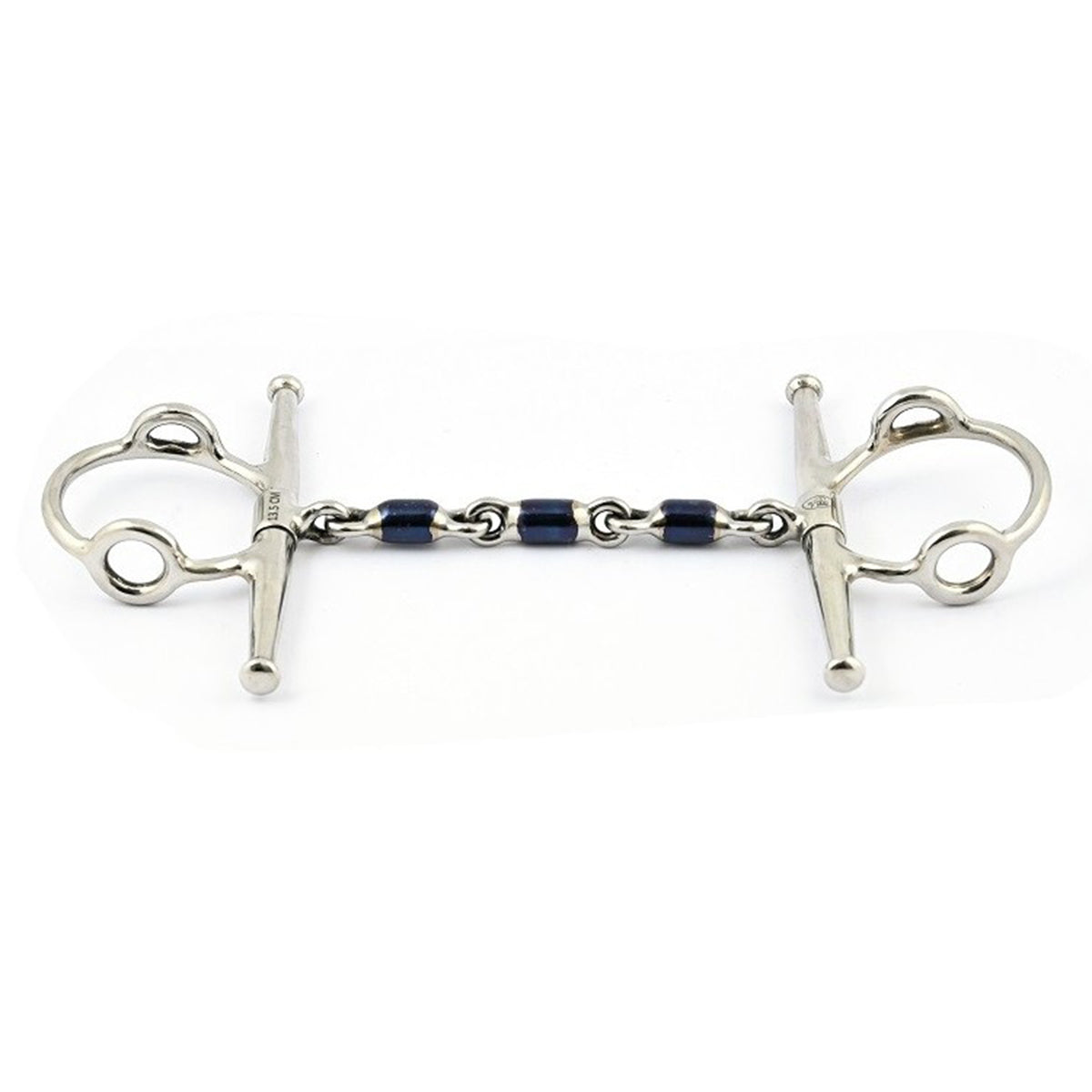 Jump'in Blue Steel Waterford Full Cheek Gag Bit for Horses - Comfortable Equestrian Training Bit for Dressage & Jumping - Perfect for English Riding & Horse Training