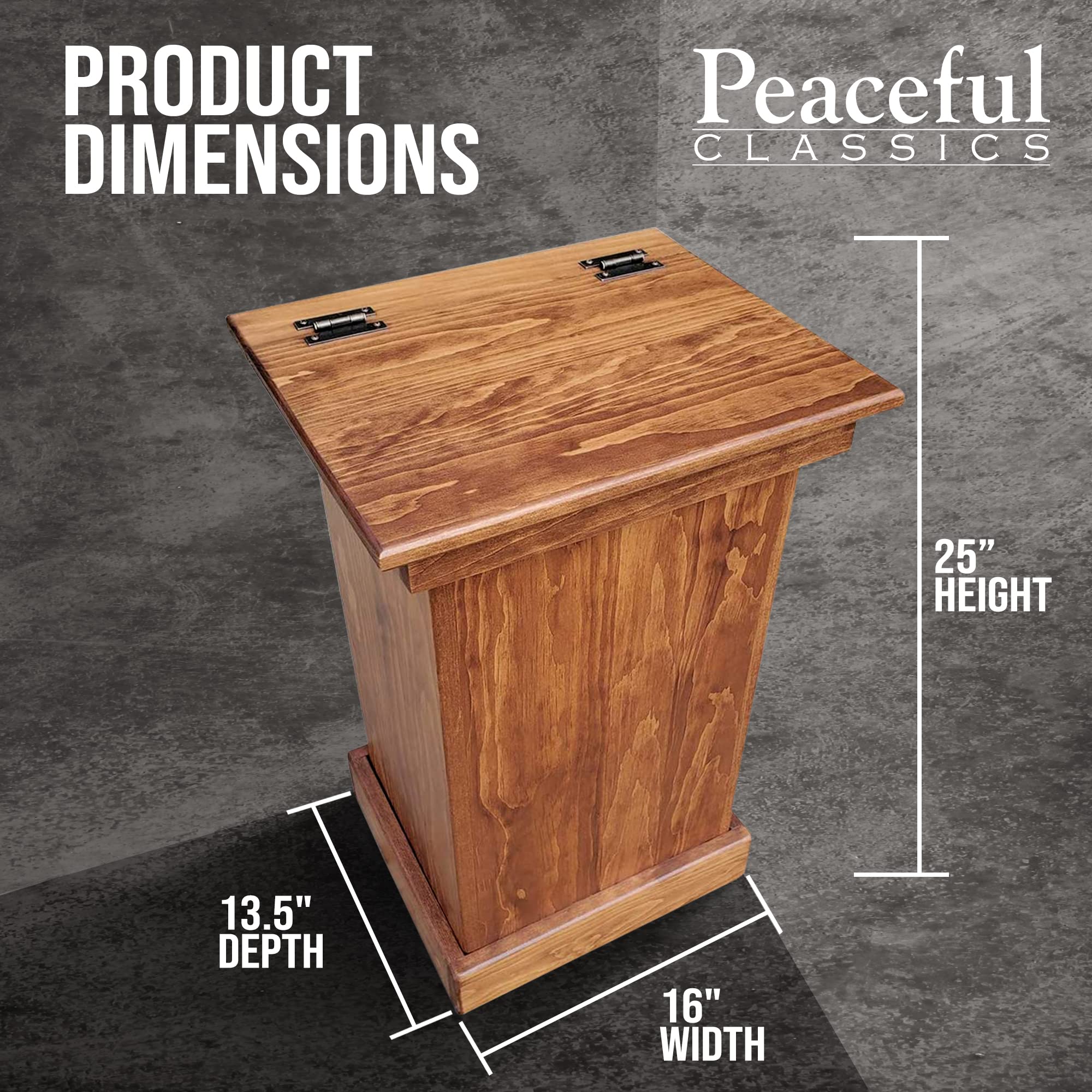 Amish-Made Wooden Hidden Trash Can Cabinet - Handcrafted Cherry Kitchen Waste Bin with Concealed Design | Stylish Storage Solution for Kitchens, Bathrooms & Offices
