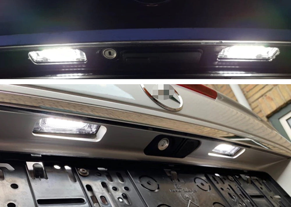 18 SMD White Full LED License Plate Lights for Mercedes W220 S Class 2000-2006 - Bright & Durable Replacement Bulbs for Enhanced Night Visibility & Style