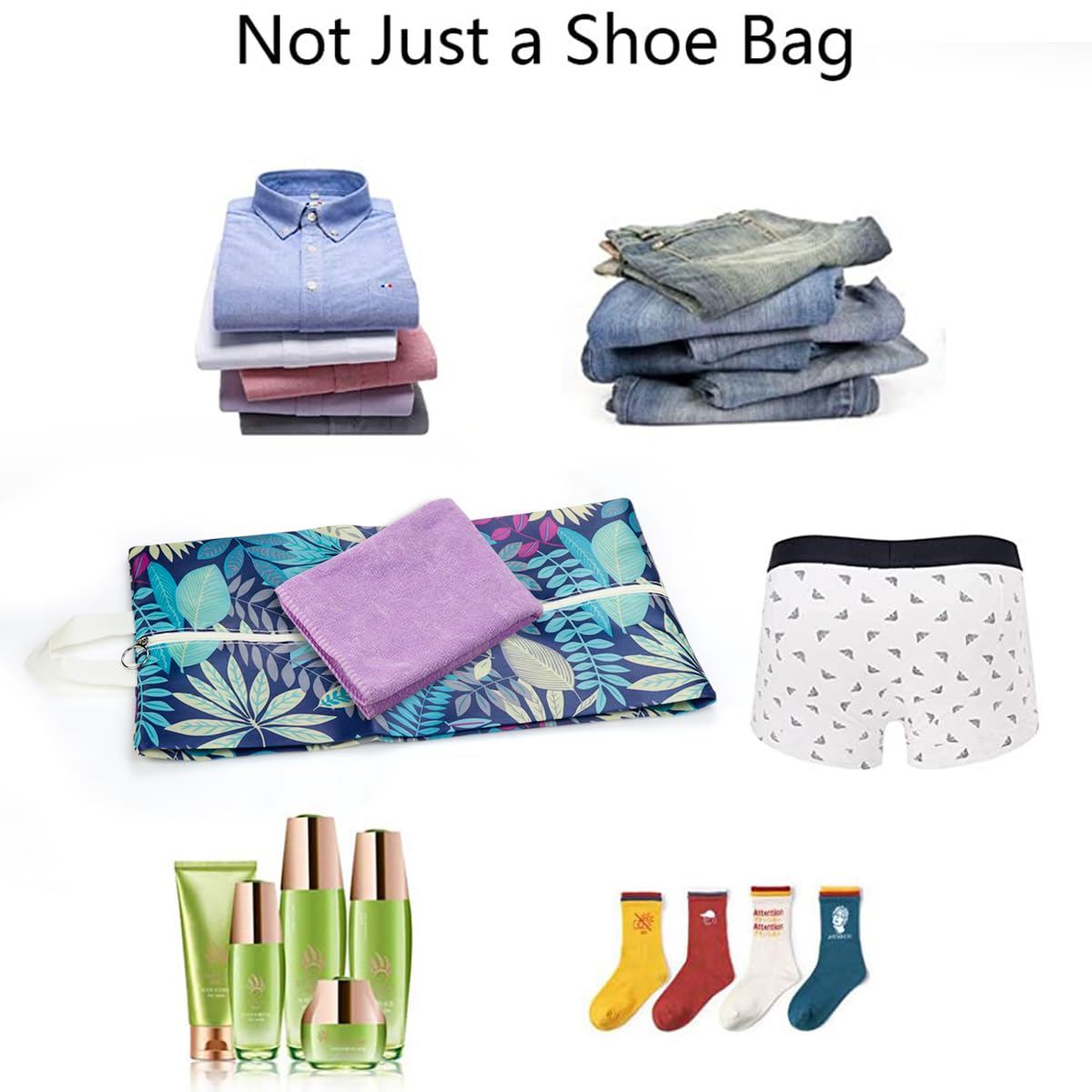 Waterproof Travel Shoe Bags - Portable Shoe Storage Pouch with Handle for Men & Women - Perfect for Gym, Vacation & Airplane Carry-On