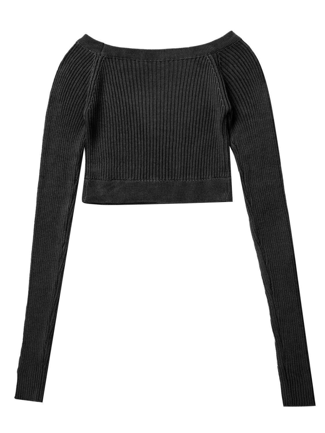 FEESHOW Girls Long Sleeve Knit Ballet Wrap Cardigan - Cropped Pullover Sweater for Dance Class, Performance & Casual Wear - Toddler to Kids Sizes