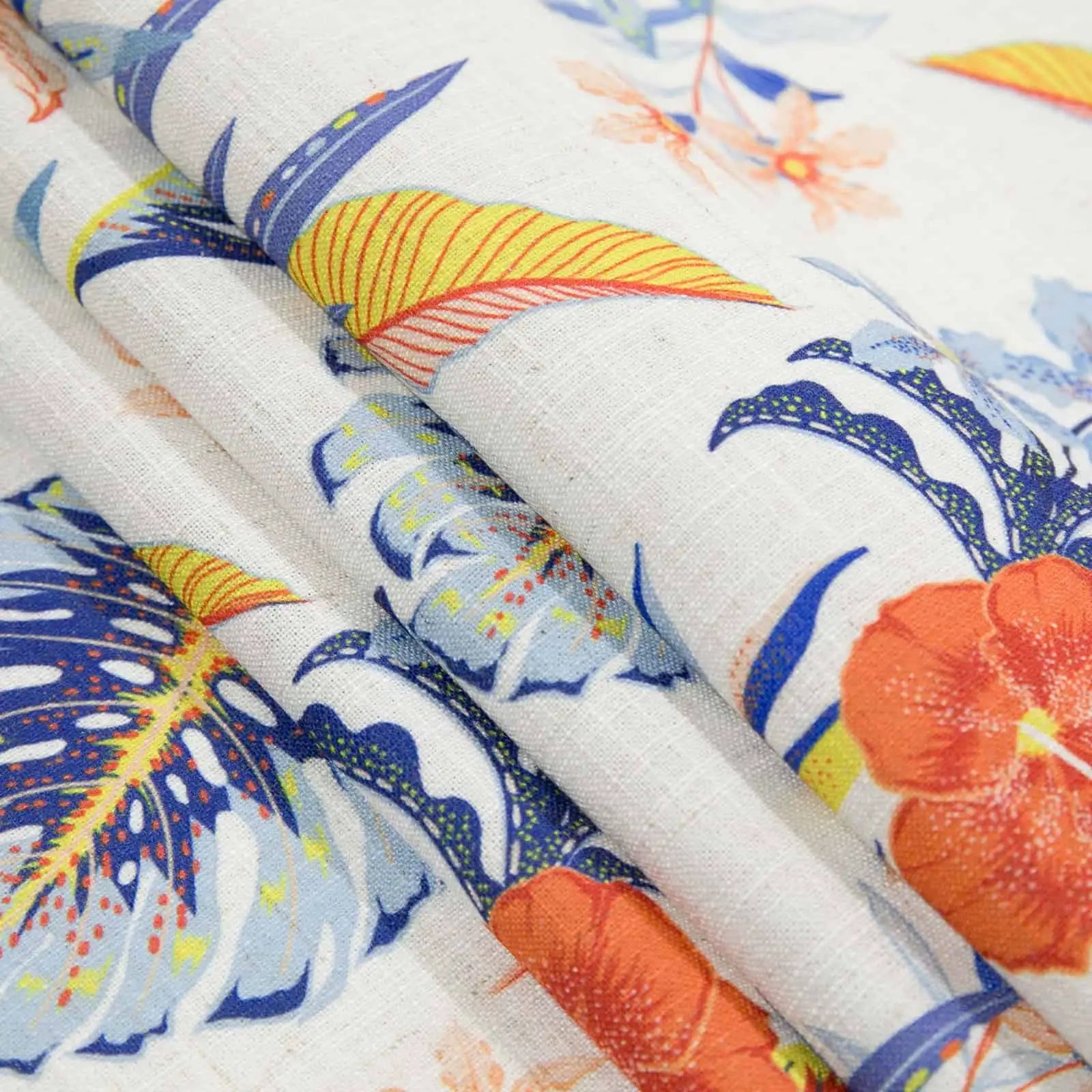 Bohemian Botanical Pleated Drapery Curtains - 52 Inch Width - Elegant Boho Home Decor for Living Room & Bedroom
