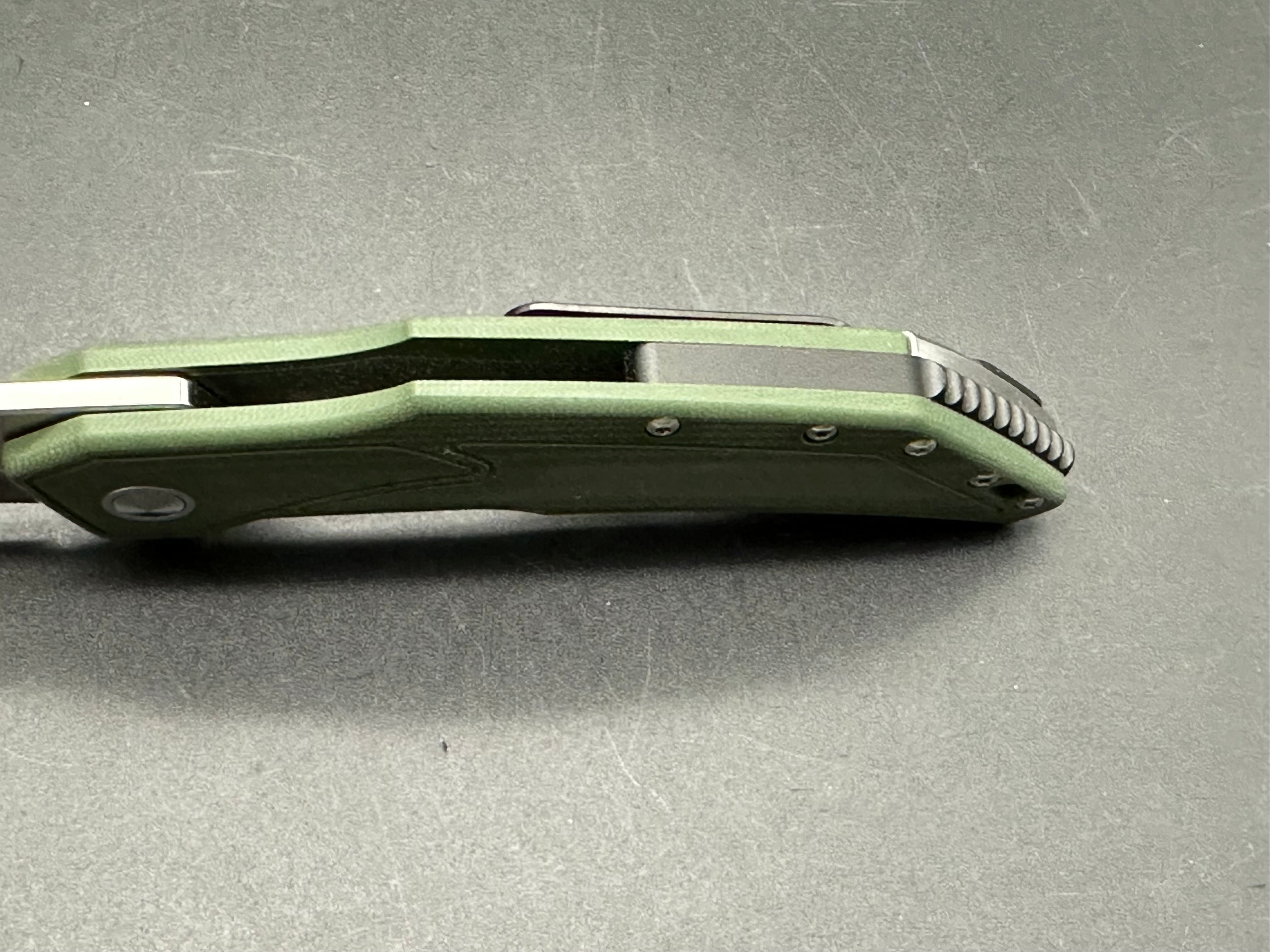 Begg Knives Astio Frame Lock Folding Knife - OD Green G10 Handle - EDC, Outdoor, Camping & Survival Gear