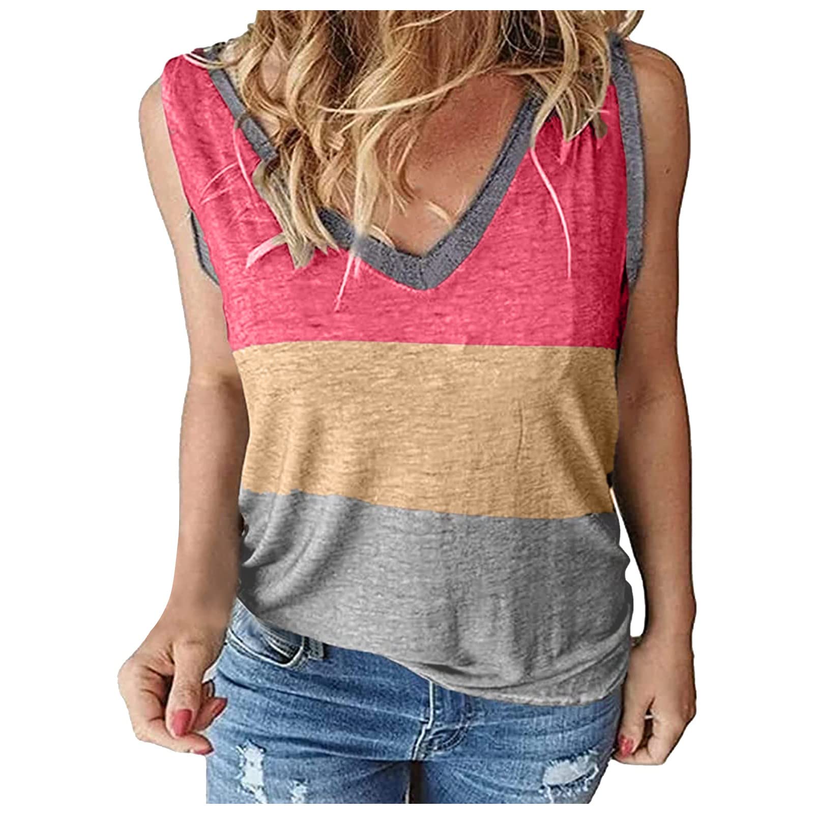 Women's V-Neck Sleeveless Pullover Tunic Top - Casual Summer Black Vest Shirt for Women | Perfect for Layering, Beach Cover-ups & Everyday Wear