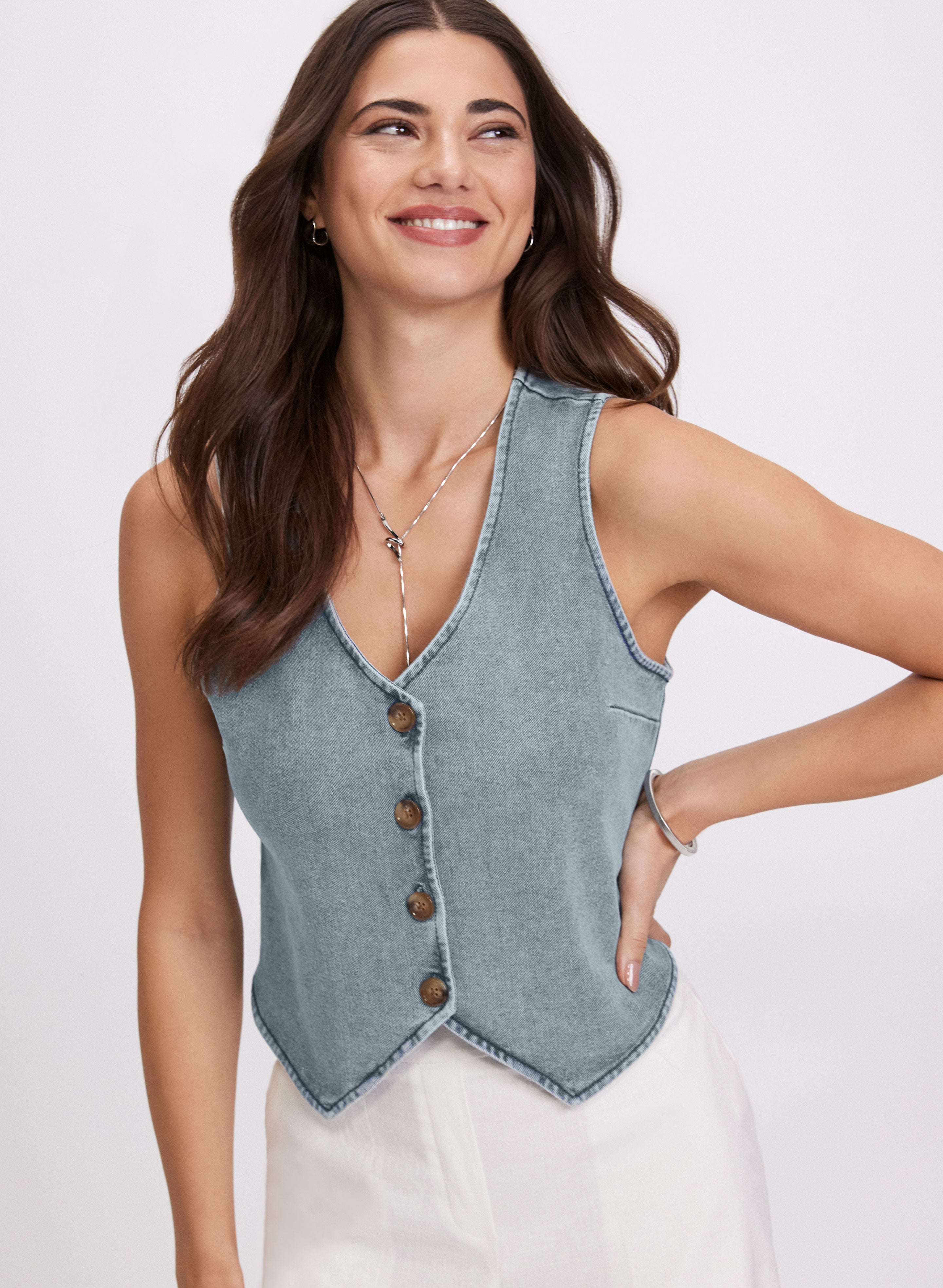 Men's Button Down Denim Vest - Casual Denim Jacket for Men | Perfect for Outdoor Activities, Streetwear & Layering