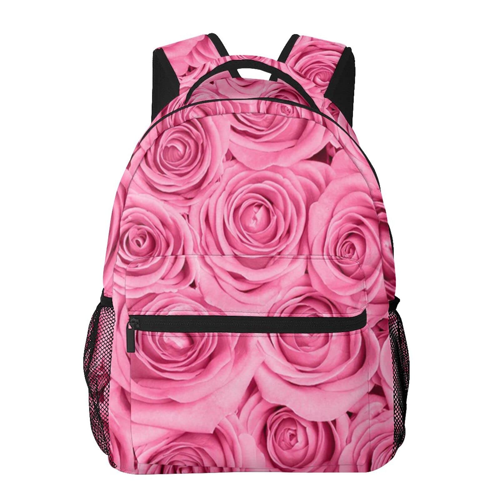 Pink Rose Kids Backpack for Boys & Girls - Lightweight School Backpack with Laptop Compartment for Students, Travel, Camping & Daily Use | Durable Daypack for School, College, Outdoor Adventures & Weekend Getaways